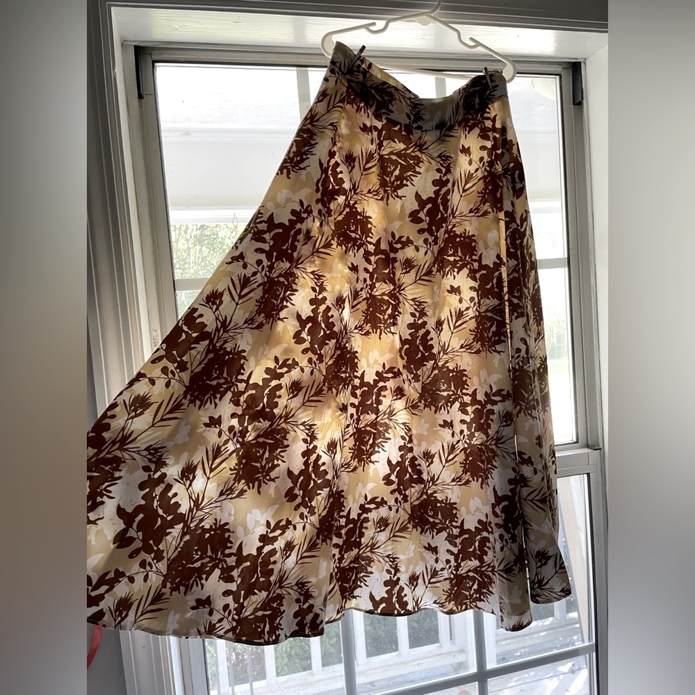 Brown MIDI Skirt